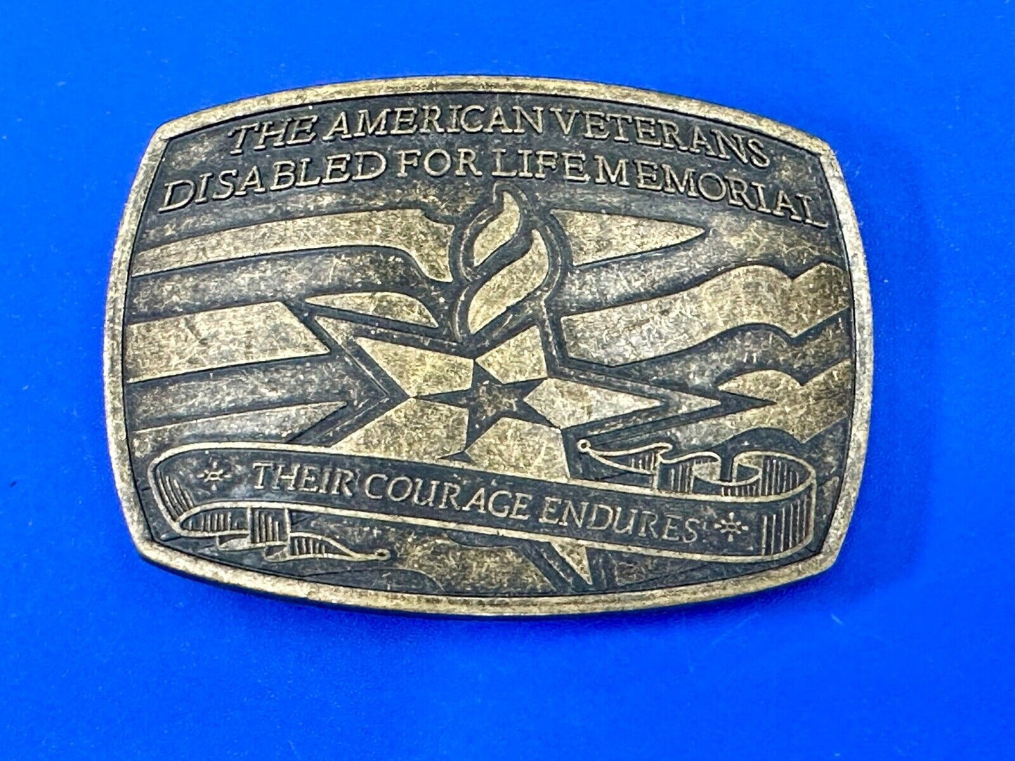 The American Veterans Disabled for Life Memorial Belt Buckle 2006