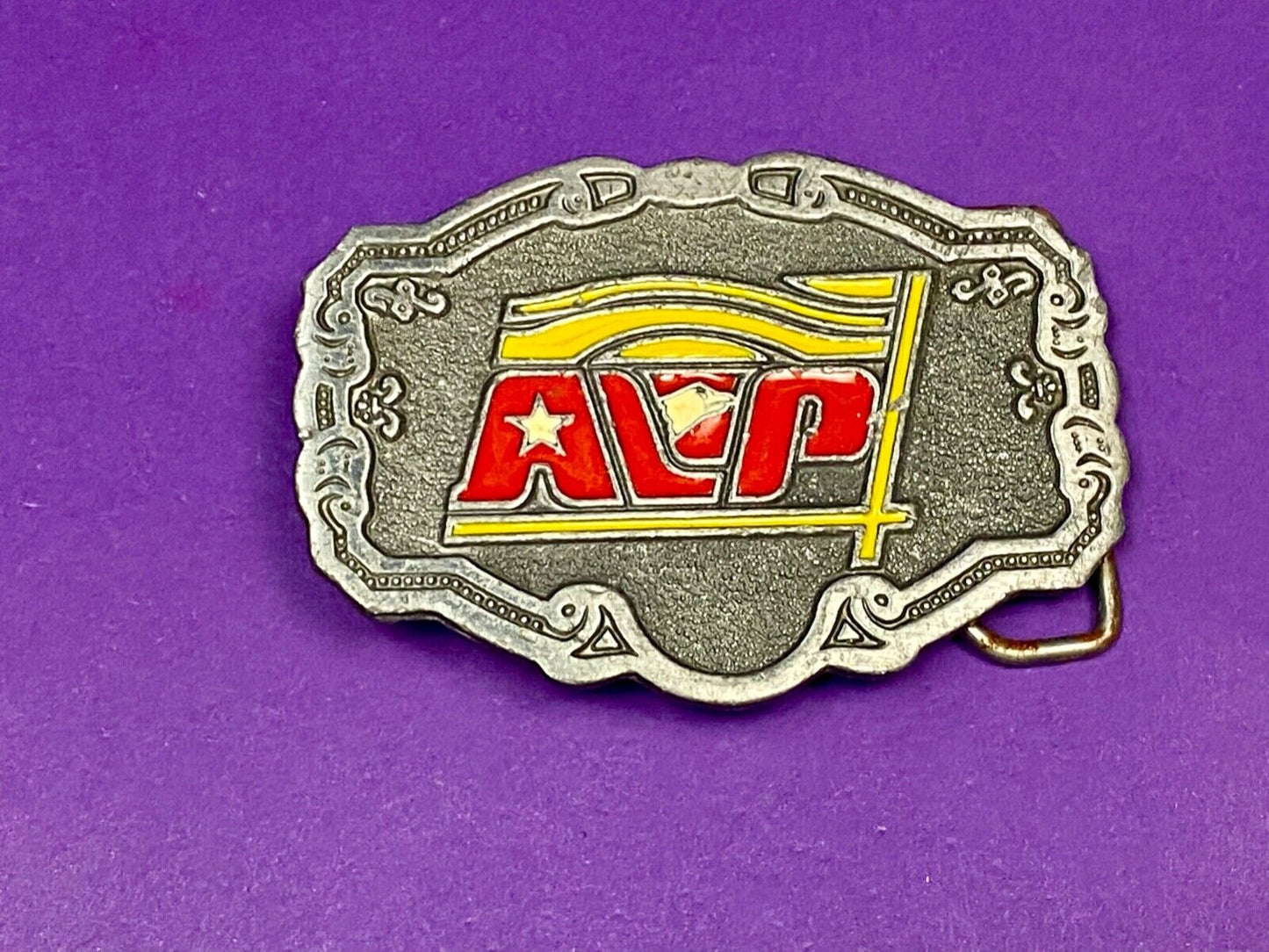 Vintage Avp Logo Emblem Western Framed Belt Buckle