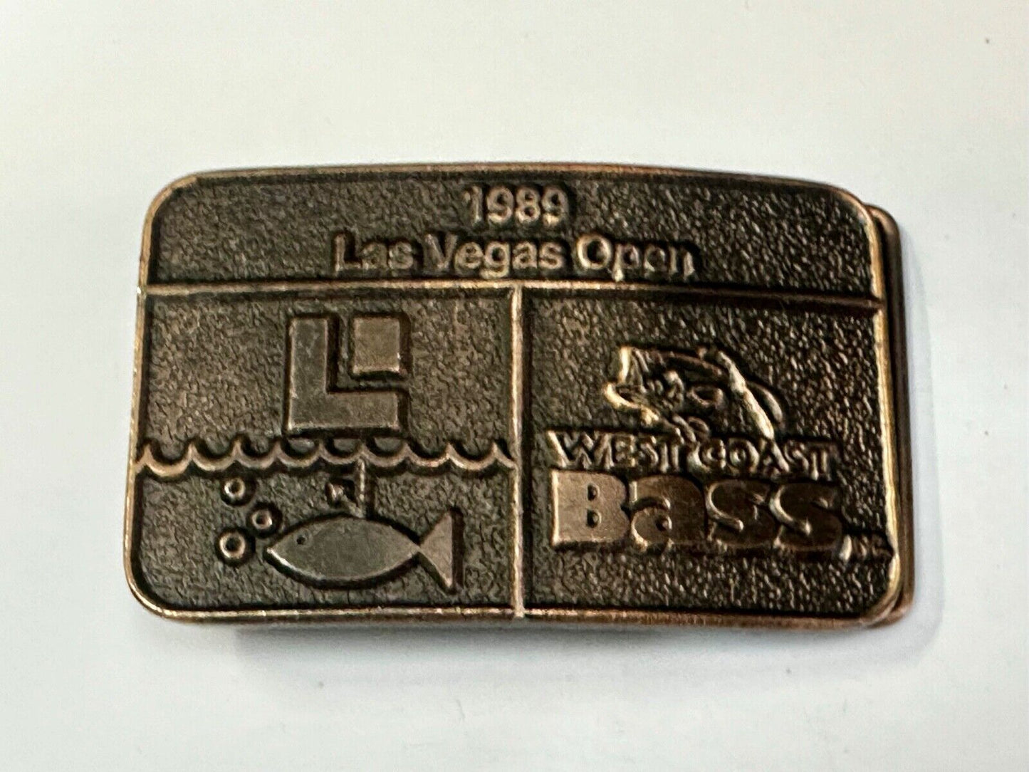 BASS 1989 Las Vegas Open Anglers Sportsman Society Sport Fishing Belt Buckle