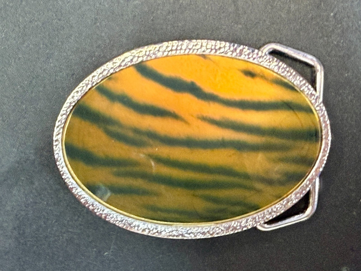 Tiger Stripes Animal Print Pattern Vintage Retro 3" Wide Belt Buckle