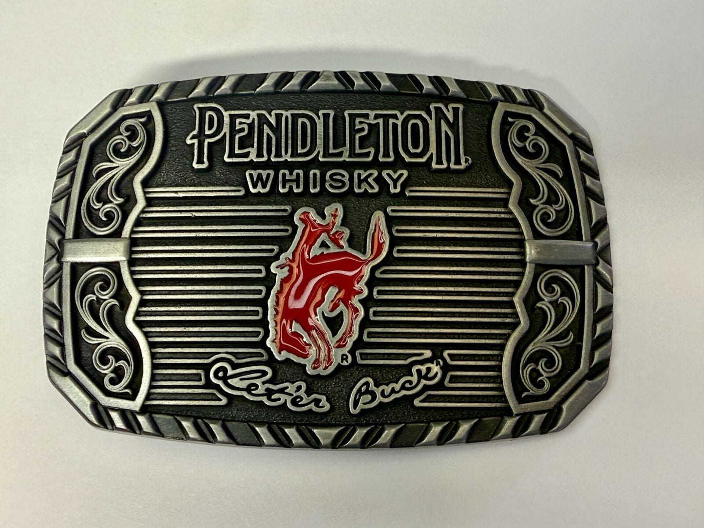 2025 Pendleton Whiskey Let'er Buck Rodeo Cowboy Montana Silversmiths Belt Buckle