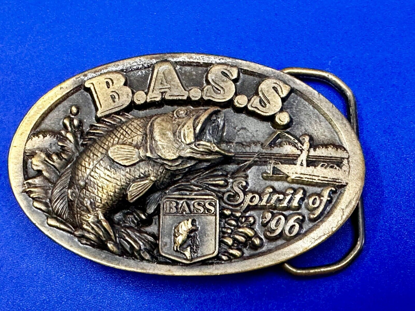 Bass Anglers Sportsman Society Spirit of 76 Bicentennial Fishing Belt Buckle