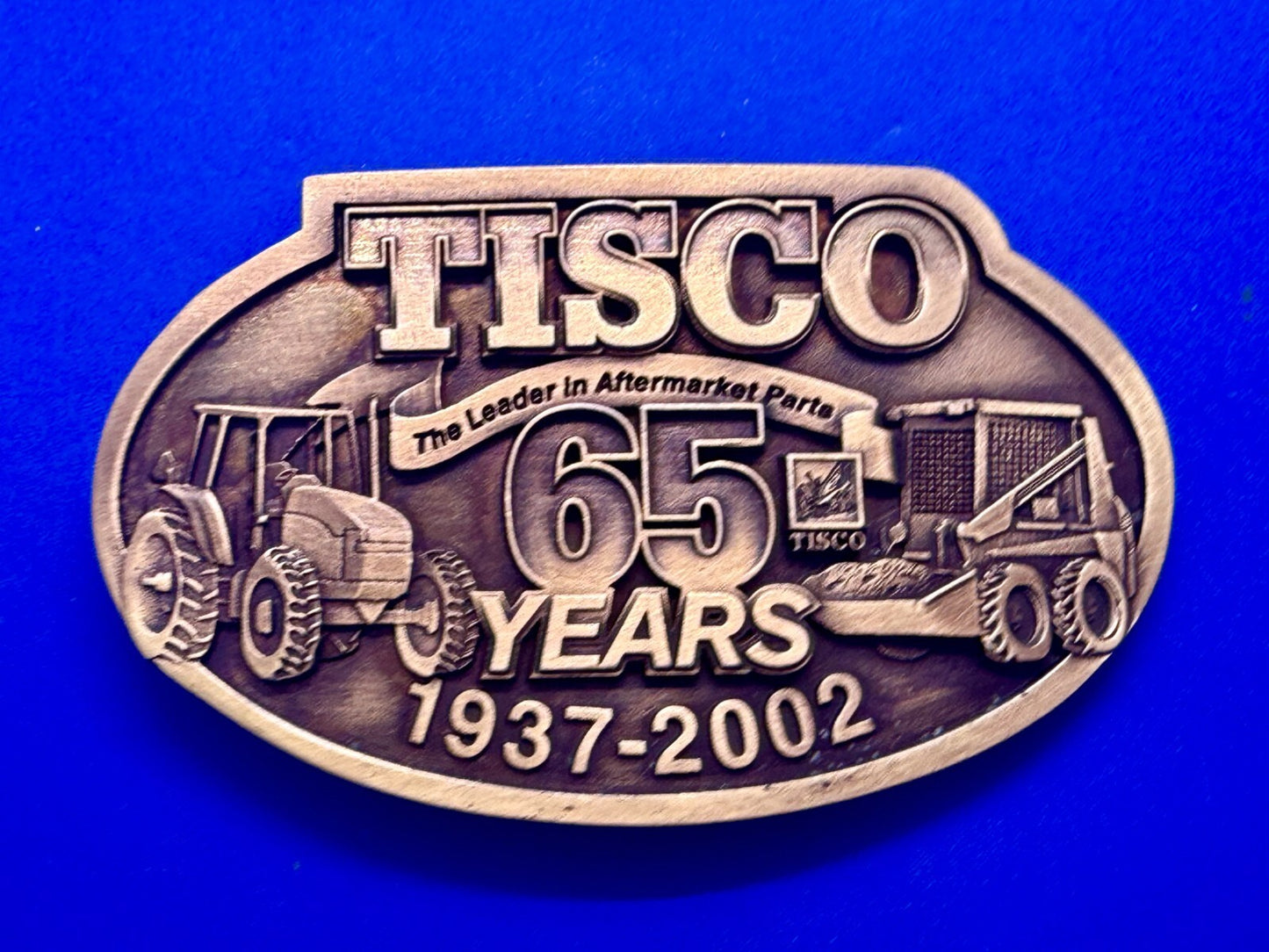 TISCO The Leader in Aftermarket Parts 65 Years 1937-2002 SPEC-CAST Belt Buckle