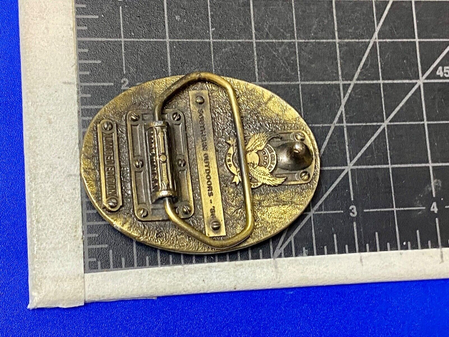 Vintage 1986 **Southern Outdoors Magazine** Commemorative Belt Buckle