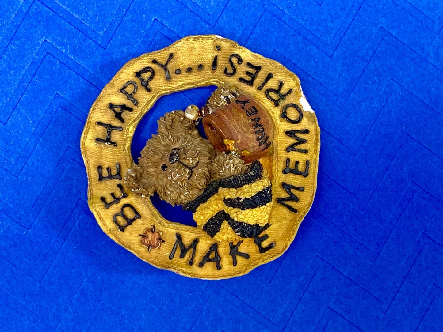 BEE happy, make memories, Adorable Boyds Bears & Friends Brooch Pin