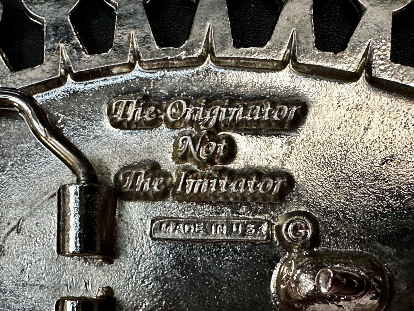 American Flag Style Crown The Originator Not The Imitator Belt Buckle Made in US