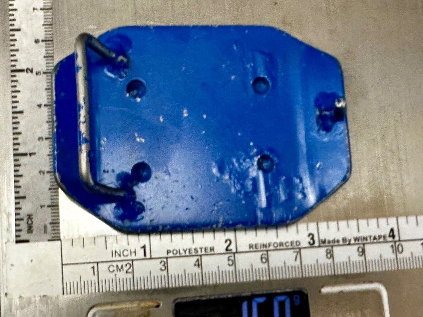 Unique Artisan Butterfly blue and silver tone raised Belt Buckle