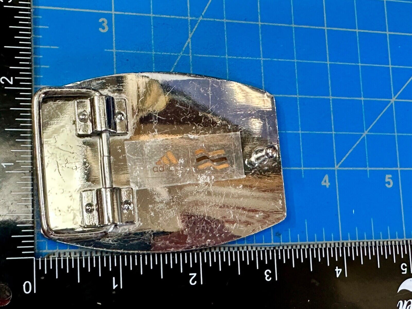 Vintage Adidas Lethal Silver Belt Buckle