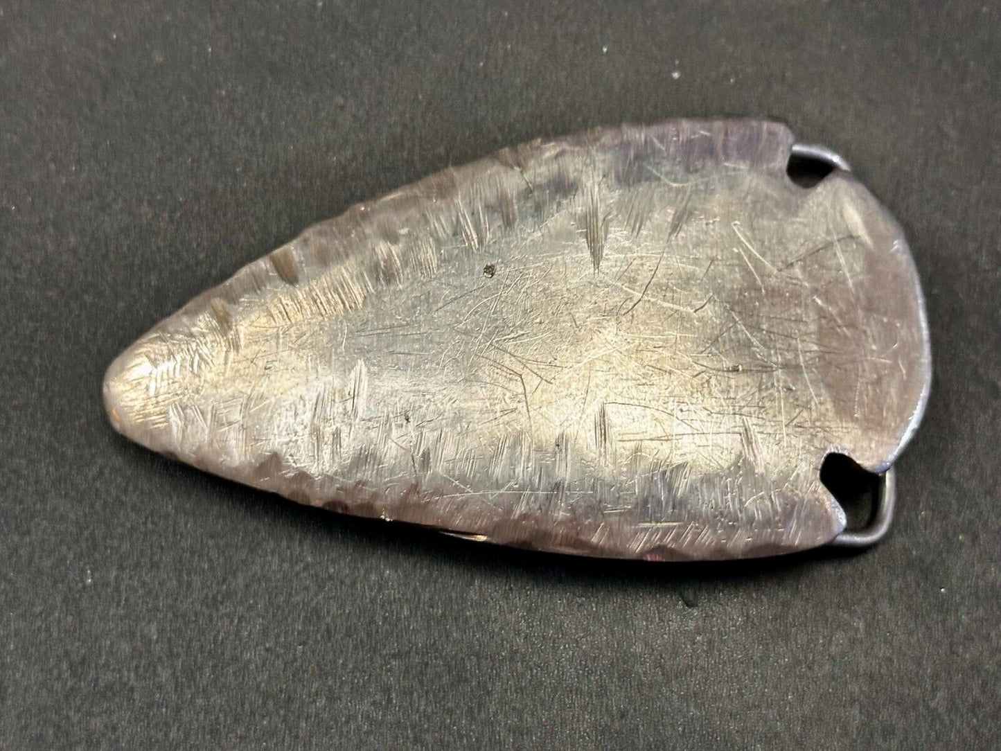 Arrow Head Artisan Cast Made Native Indian Art Figural Silver? Belt Buckle