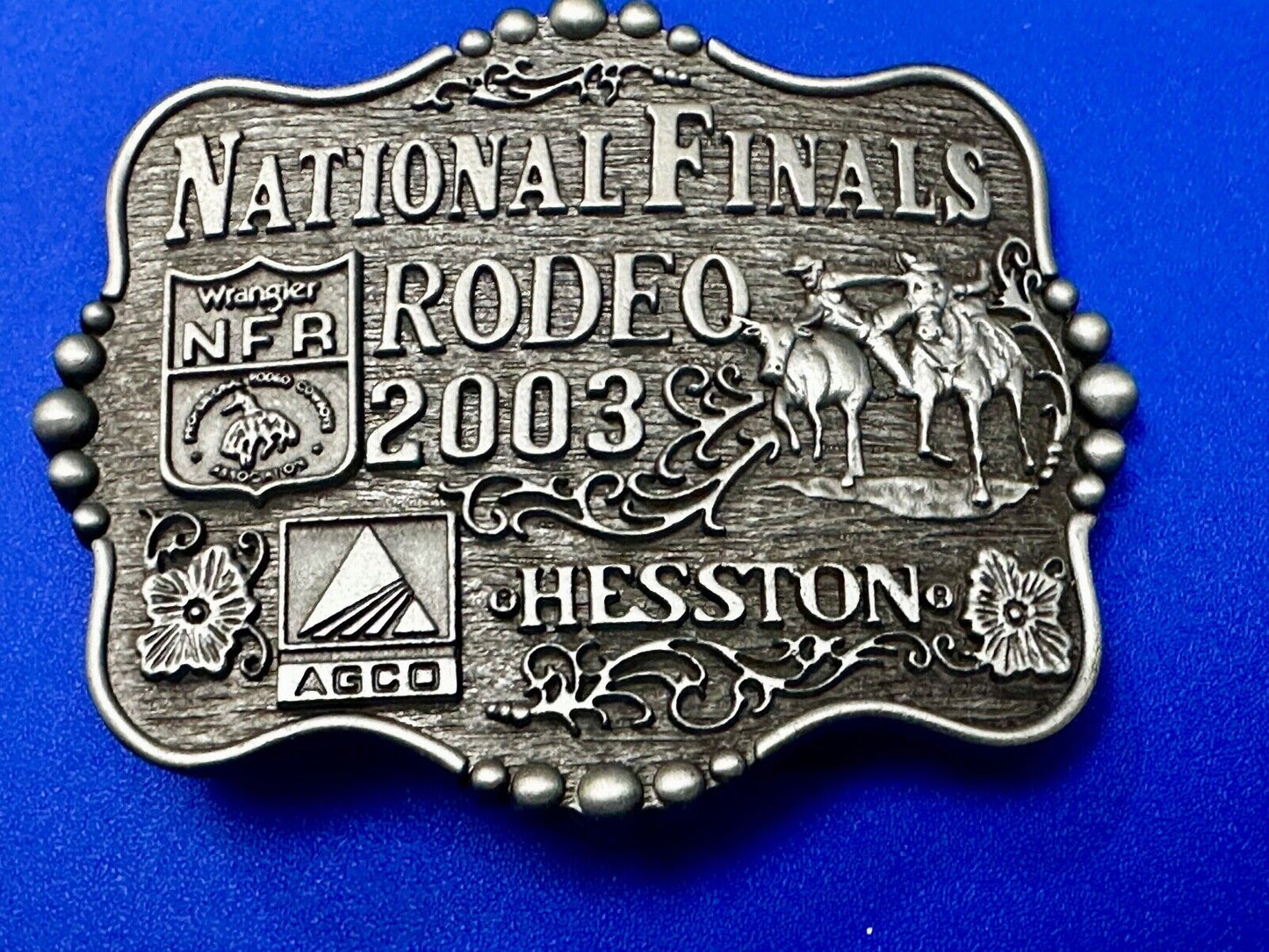 2003 NFR National Finals Rodeo NOS Youth Size Montana Silversmiths Belt Buckle