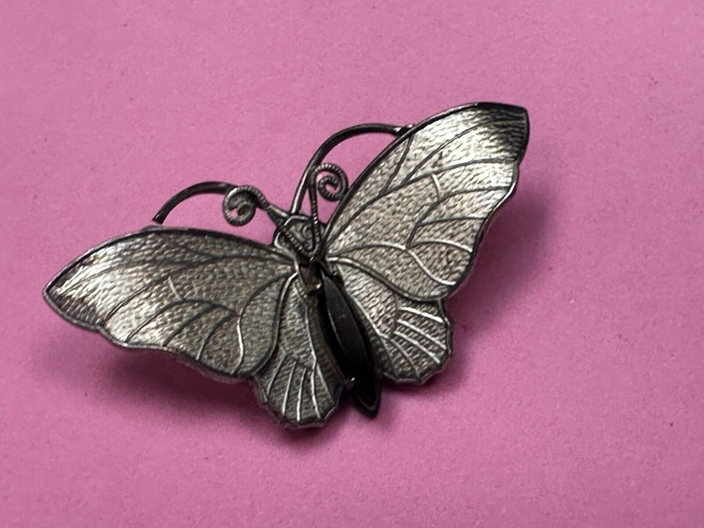 Beautiful Butterfly Cutout Silver Tone Brooch Pin Original by Robert