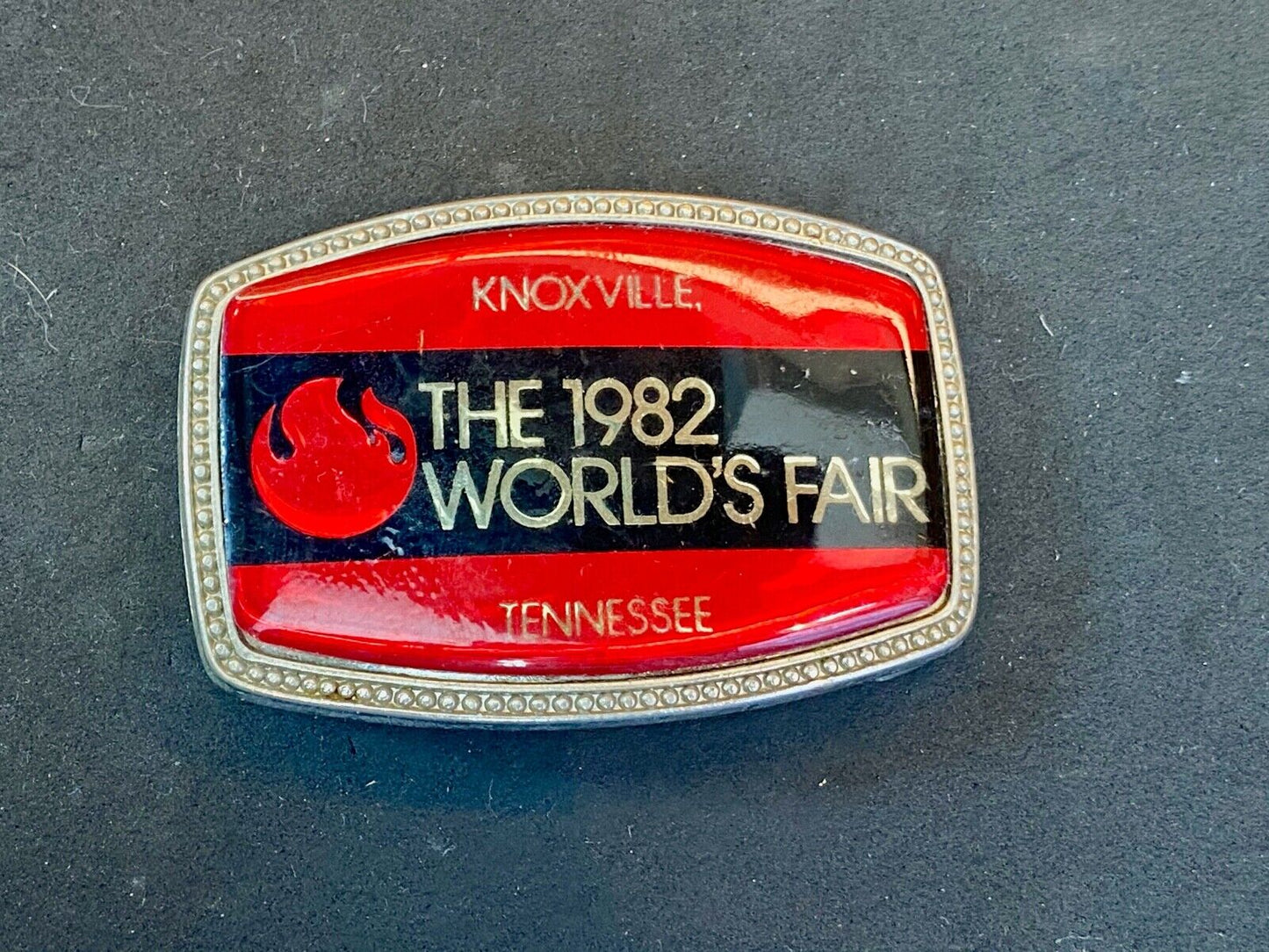 The 1982 Worlds Fair. - Knoxville Tn Tennessee Belt Buckle - Sunsphere