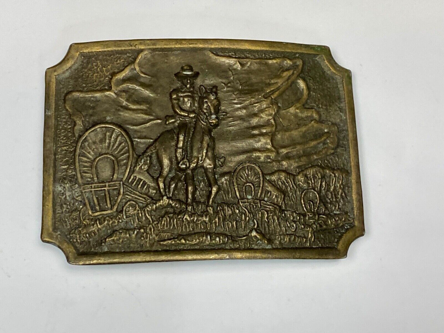 Tall In The Saddle Western Horse And Cowboy Way Of Life! Brass Tone Belt Buckle
