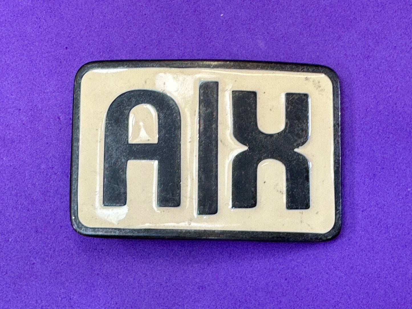 AX belt buckle. unknown to me - Estate Find