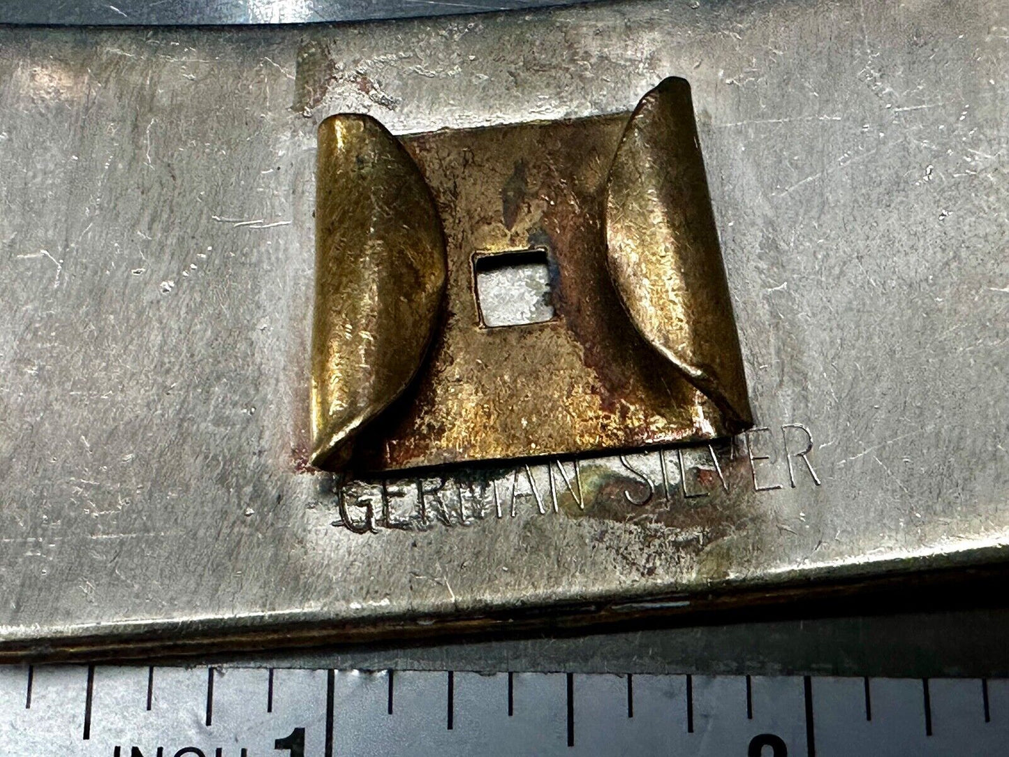 Vintage boat Anchor - Reflective two tone belt slide clip buckle