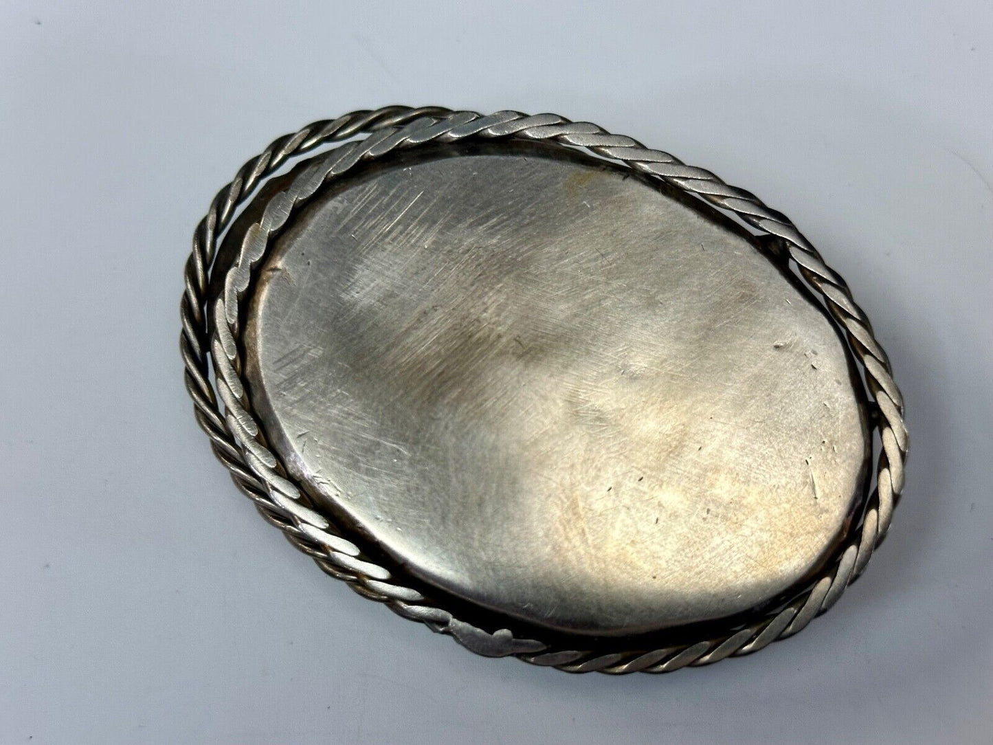 Artisan Silver color belt buckle for craft project / wear