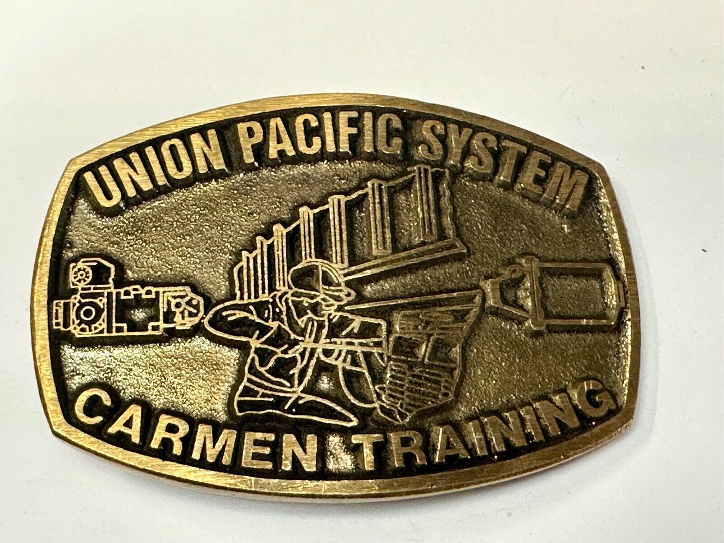 Union Pacific Railroad Train Carmen Training Solid Brass dynabuckle Belt Buckle