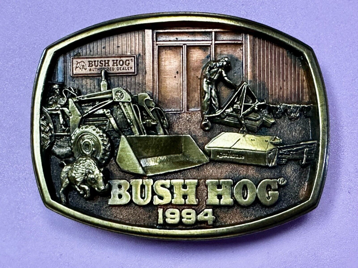 1994 Bush Hog The Legend Agriculture Machine Co. Commemorative Belt Buckle
