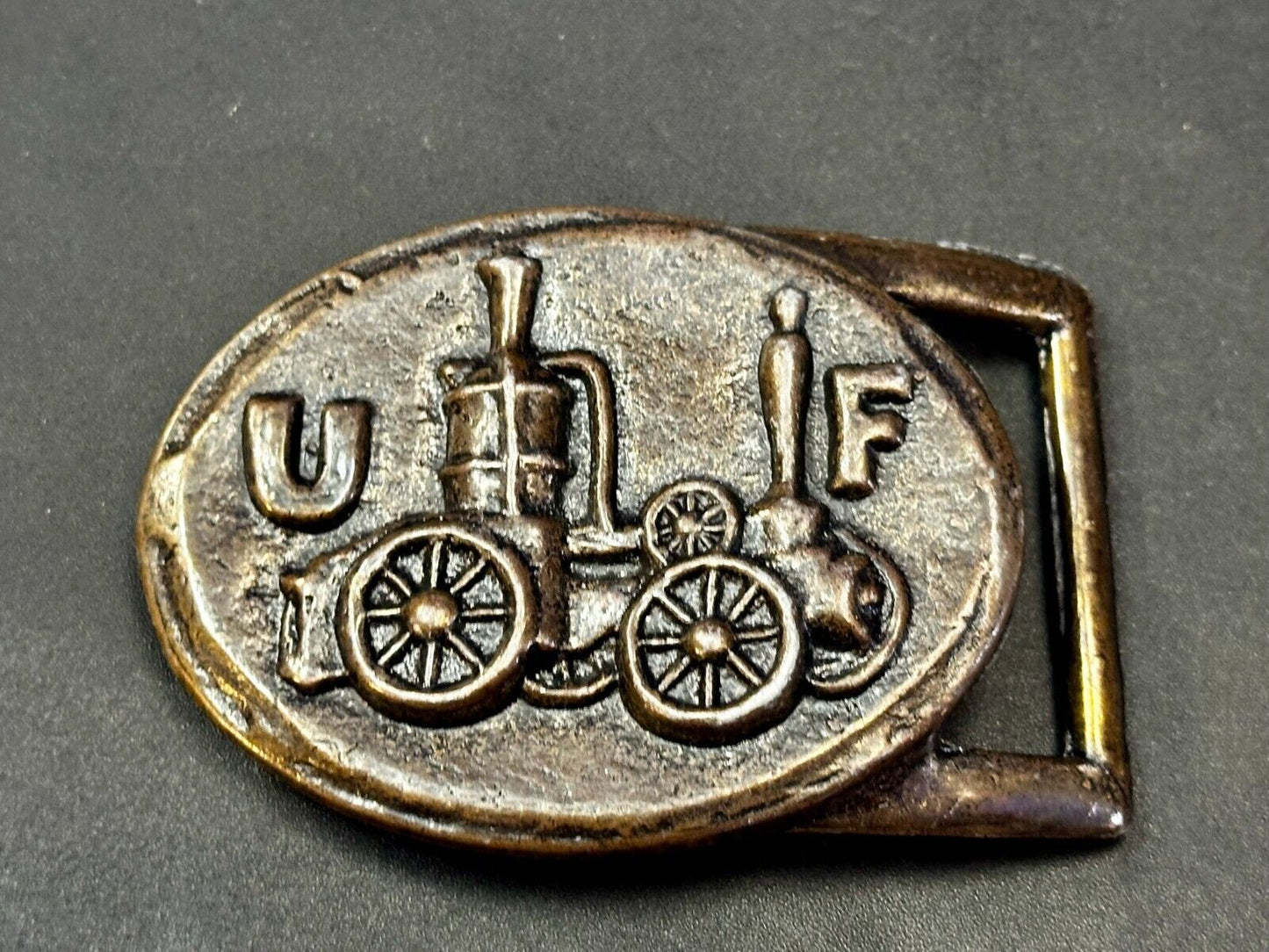 United Firemen UF Insurance Company of Philadelphia Fire Truck Belt Buckle