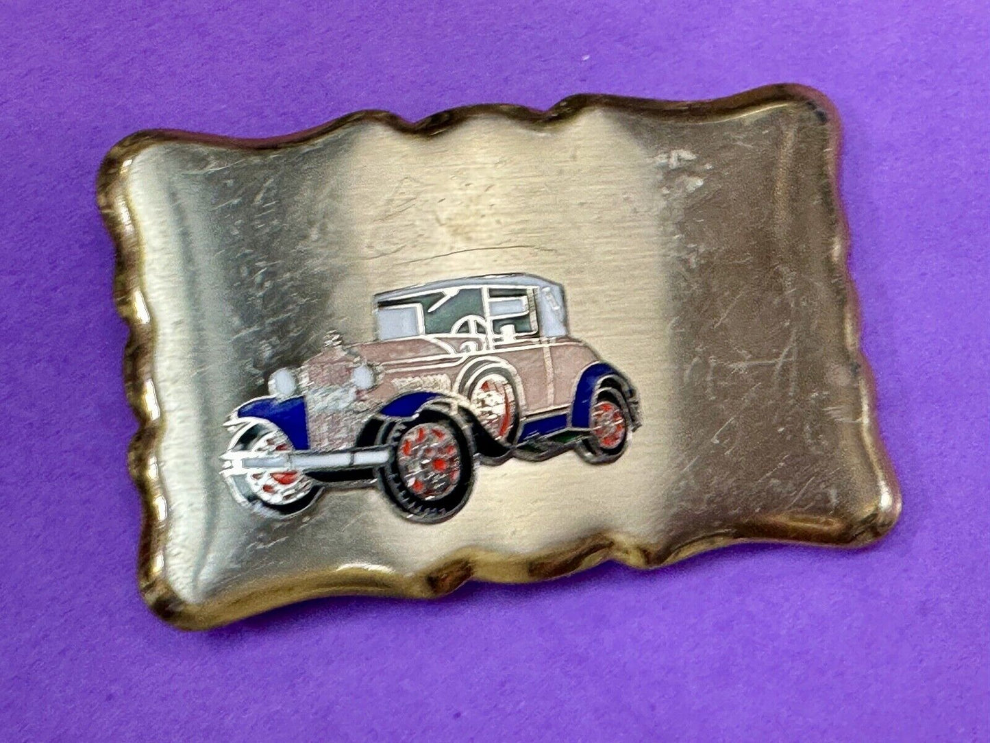 vintage car collectors auto vintage belt buckle with space to customize!