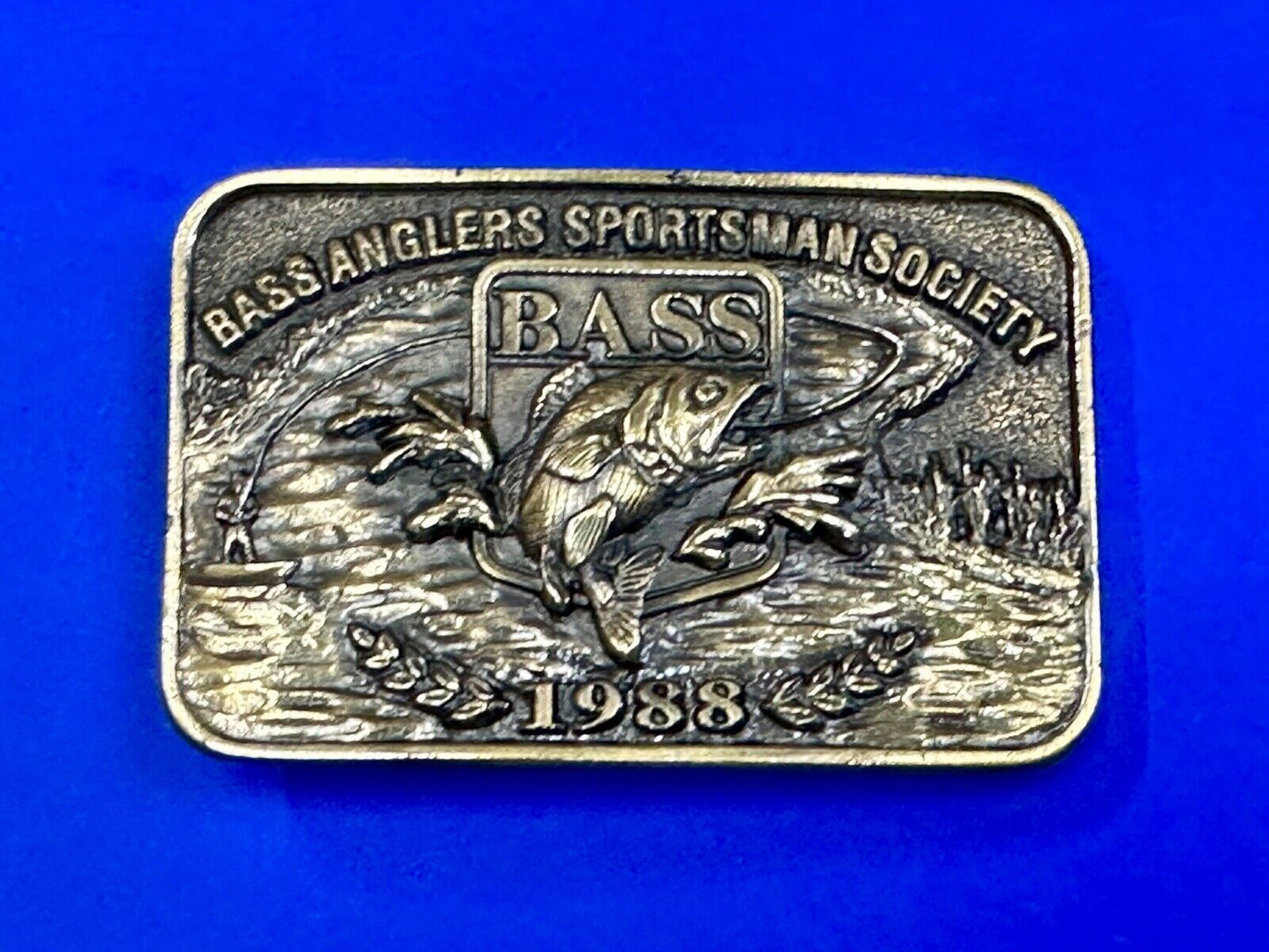 BASS Anglers Sportsman Society Fishing Club Great American belt buckle Co