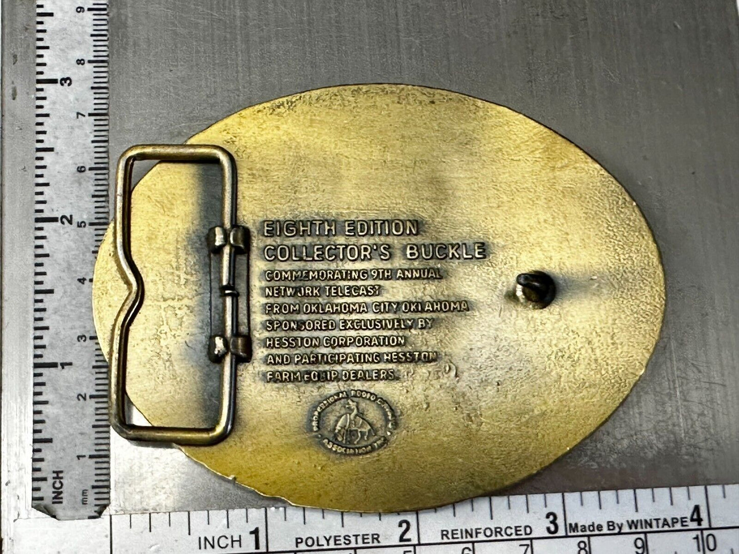 1982 Hesston National Finals Rodeo NFR Rodeo All Around Cowboy Belt Buckle
