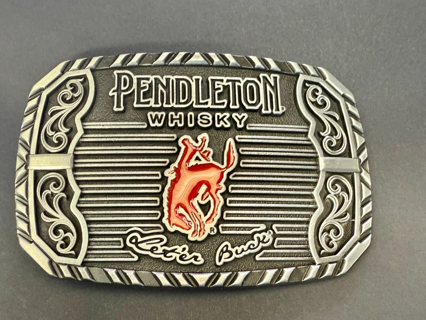 2025 Pendleton Whiskey Let'er Buck Rodeo Cowboy Montana Silversmiths Belt Buckle