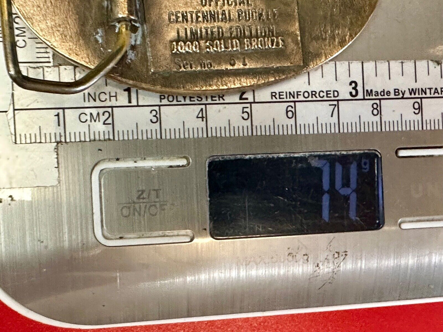 1982 Pocatello Idaho Train Centennial Solid Bronze Western Heritage Belt Buckle