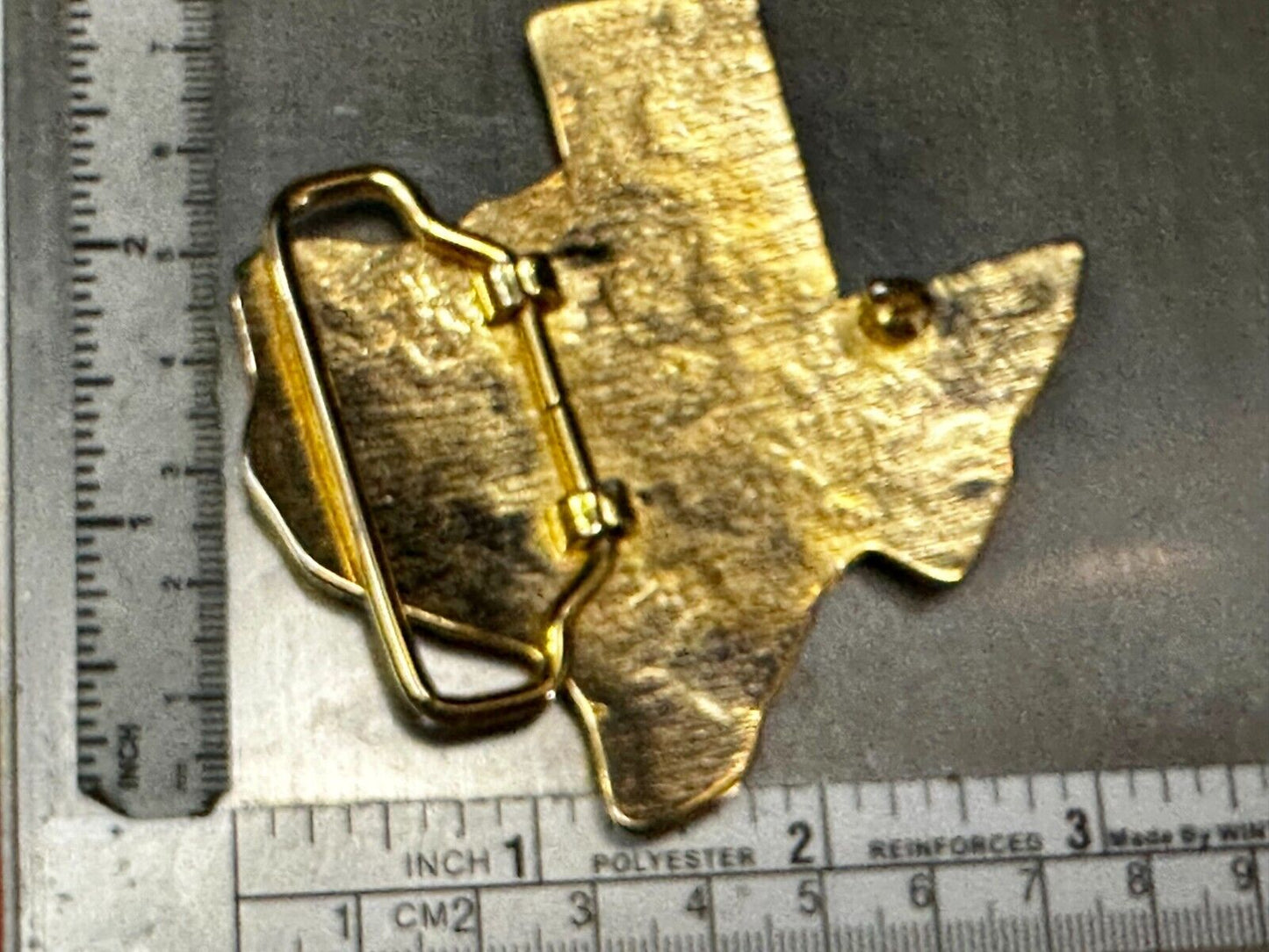 The Great State of Texas - Gold Color Cutout State Map Belt Buckle
