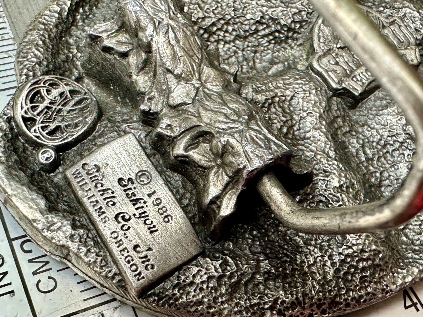 Vintage 1986 god bless America statue of lady liberty American Pride belt buckle