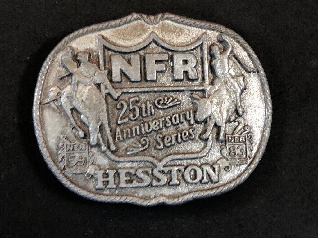 1983 Hesston National Finals Rodeo NFR 25th Anniversary Series Belt Buckle