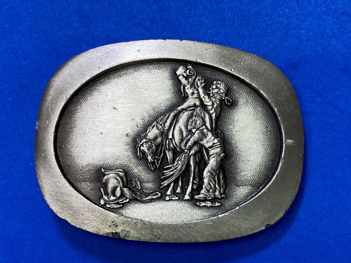 Teaching Future Rodeo Cowboys Grooming Belt Buckle Art Unique And Unknown To Me!