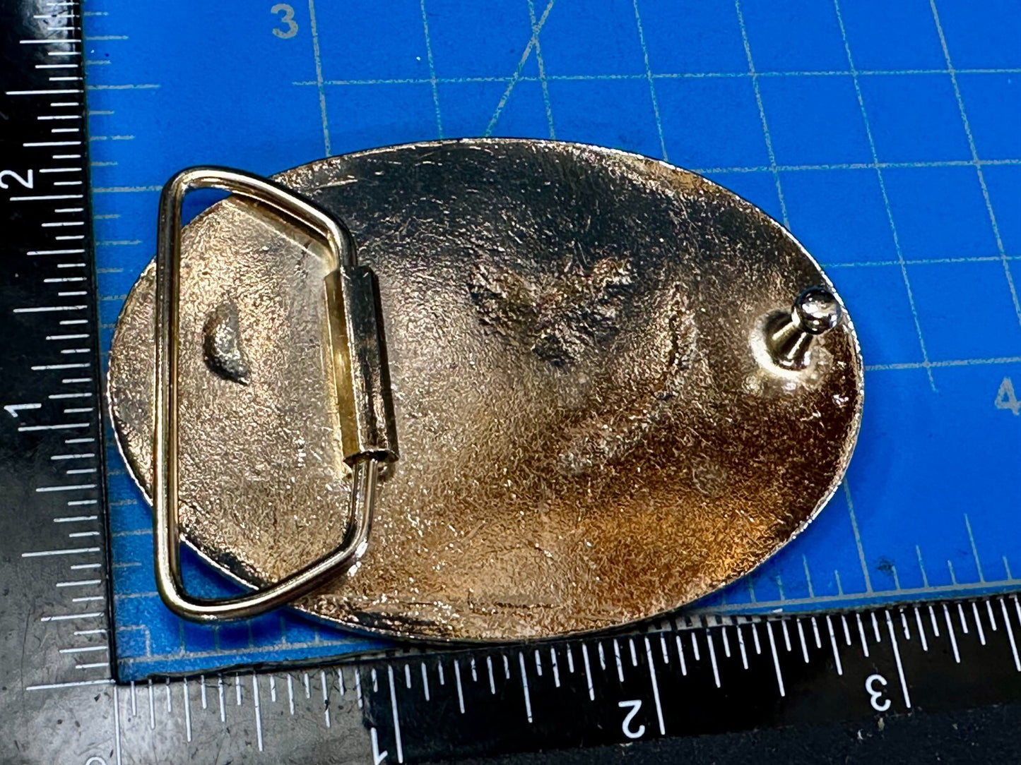 1988 Fur Rendezvous Anchorage Alaska Flag Bald Eagle Commemorative Belt Buckle