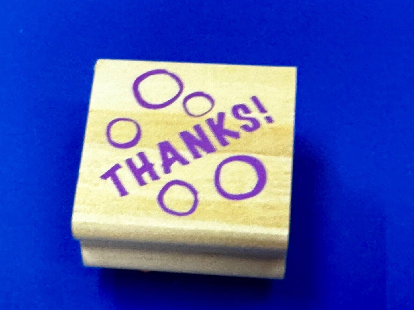 THANKS! - NOS 1.5" Rubber Stamp for Crafting and Card Making