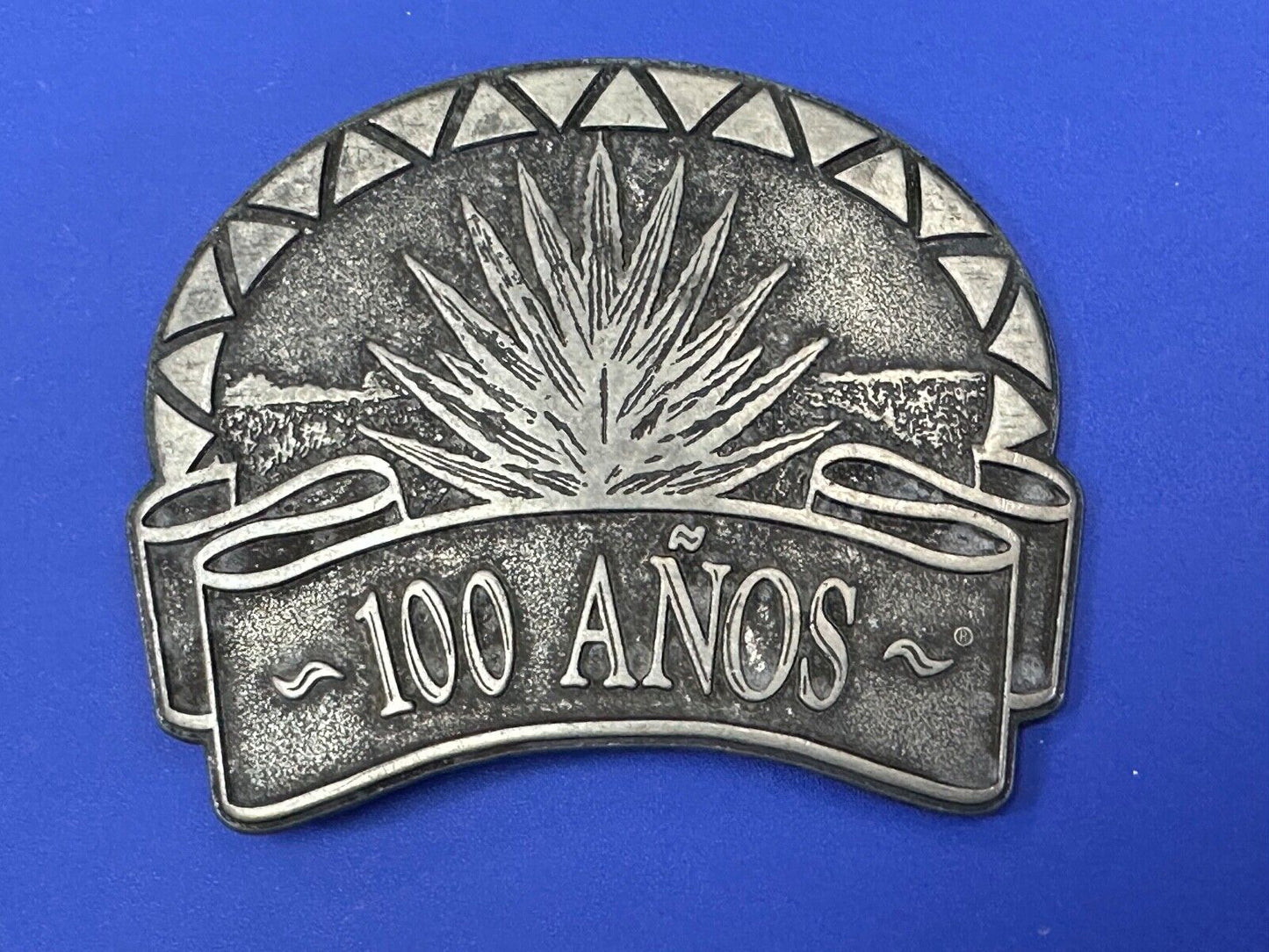 Tequila 100 Anos Tequila Brand Advertising Promo Vintage belt buckle