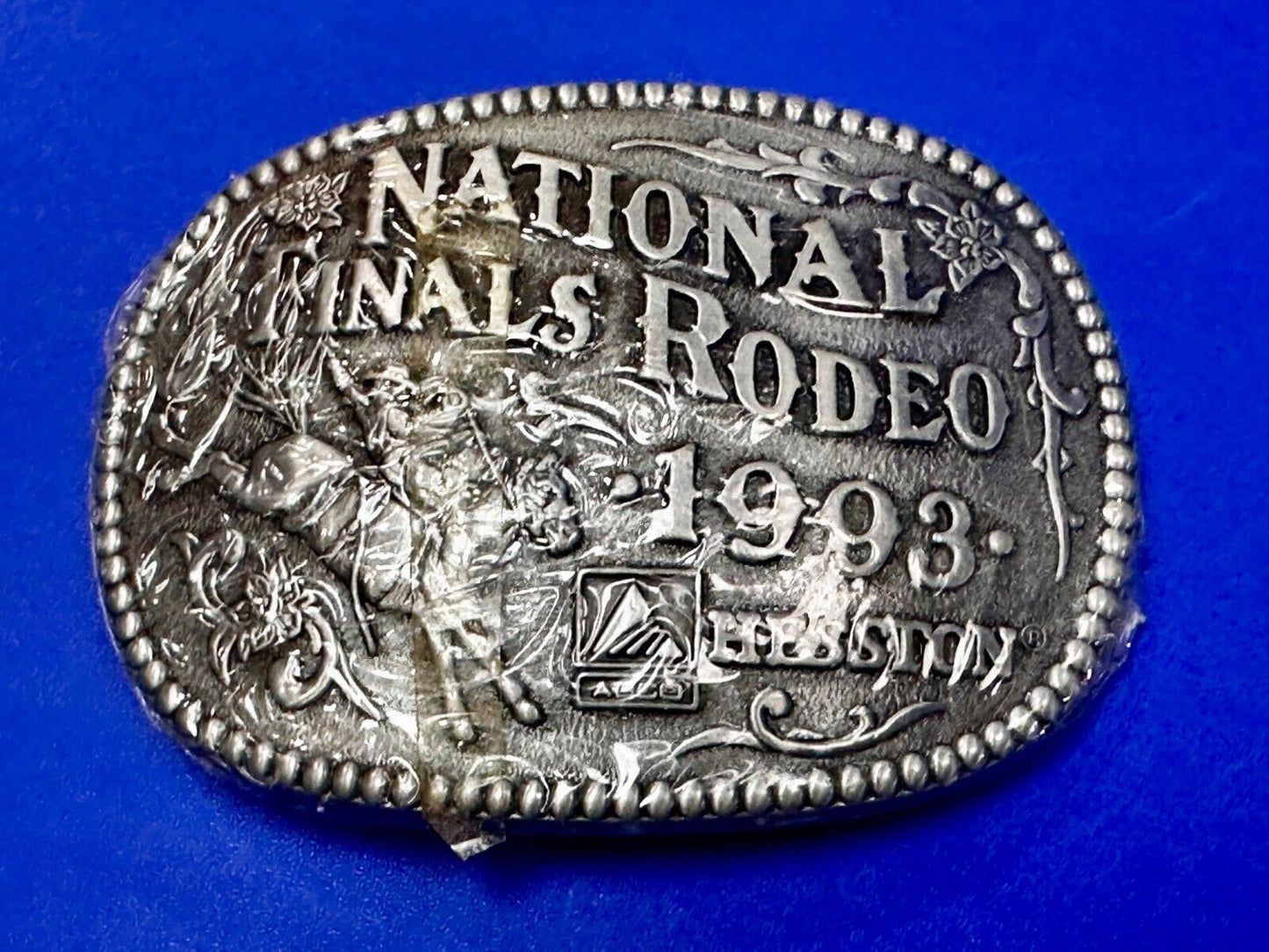 1993 Hesston National Finals Rodeo NFR Cowboys Adult Size NOS Belt Buckle by ADM