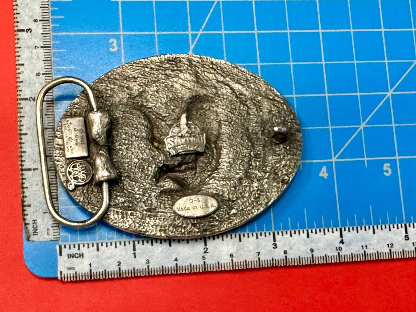 THE EAGLE - Attacking Hunting Diving Siskiyou Vintage Belt Buckle 1991 G-5