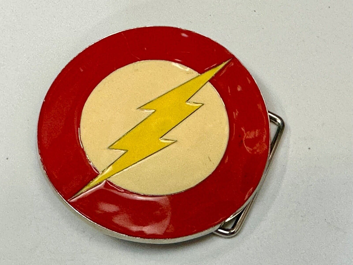 The Flash - Round Emblem Lightning Bolt Belt Buckle by DC Comics and GTO