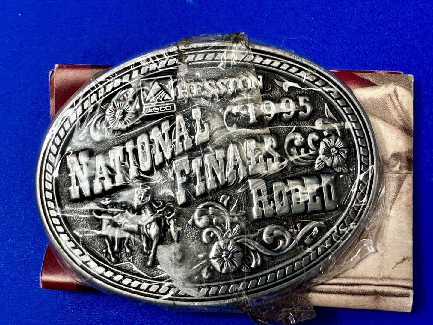 1995 Hesston National Finals Rodeo NFR Cowboys Youth Size NOS Belt Buckle