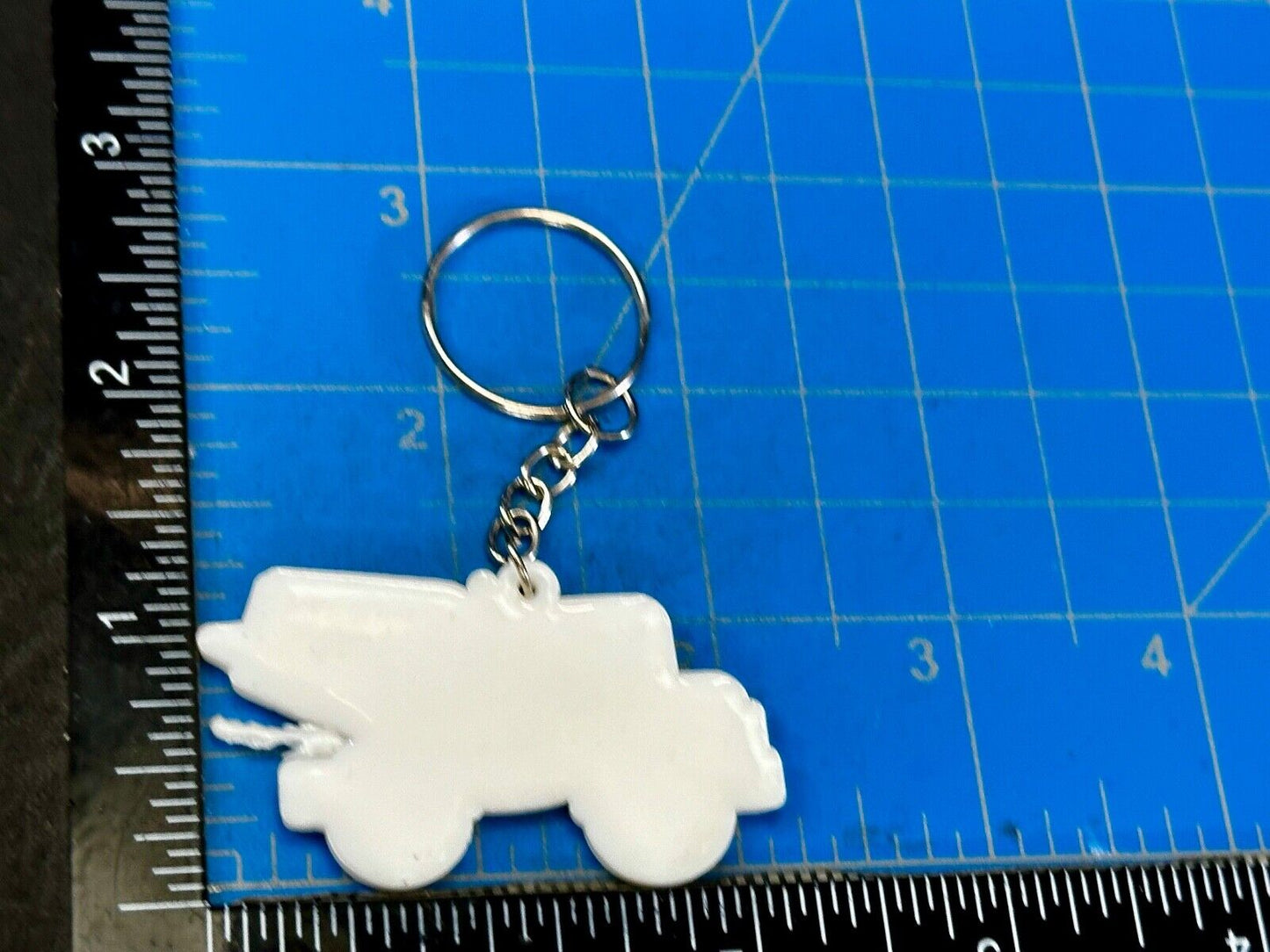 Toy Cement Truck cutout Keychain - Key Ring Chain