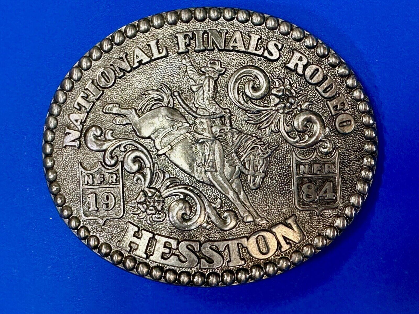1984 Hesston National Finals Rodeo NFR Limited Edition Collectors Belt Buckle