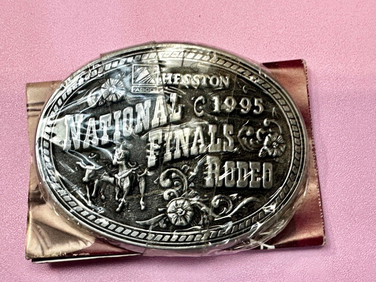 1995 NFR National Finals Rodeo NOS Youth Size Western Belt Buckle