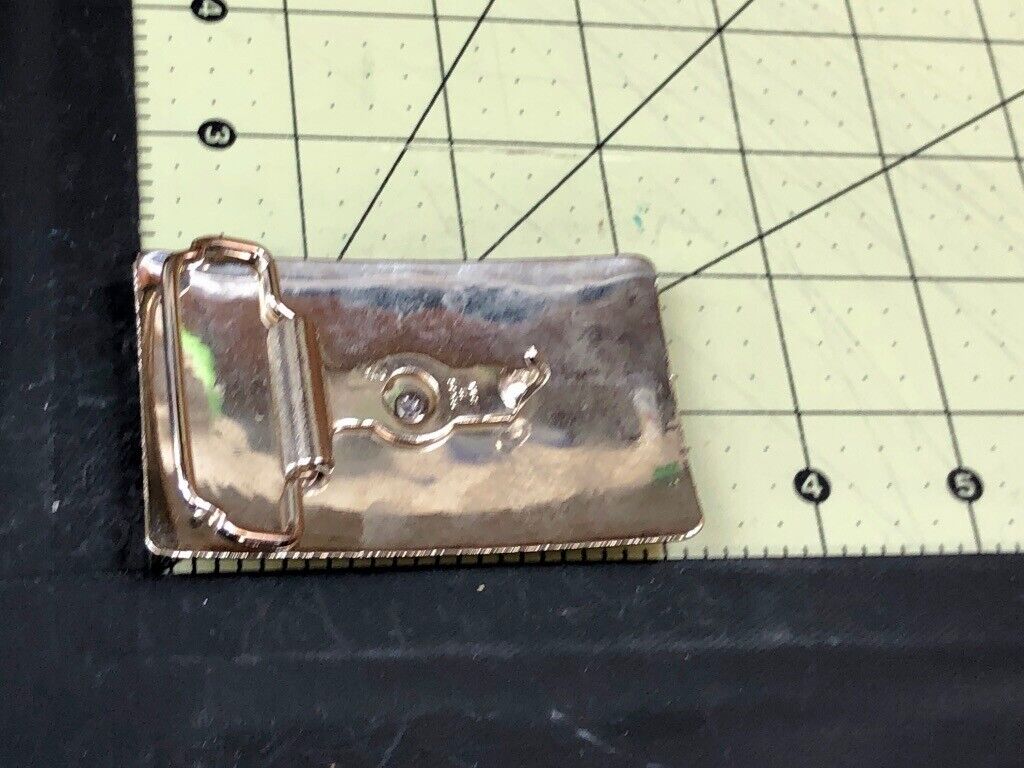 USA made vintage Covered Wagon Mixed Metal Stand out belt buckle