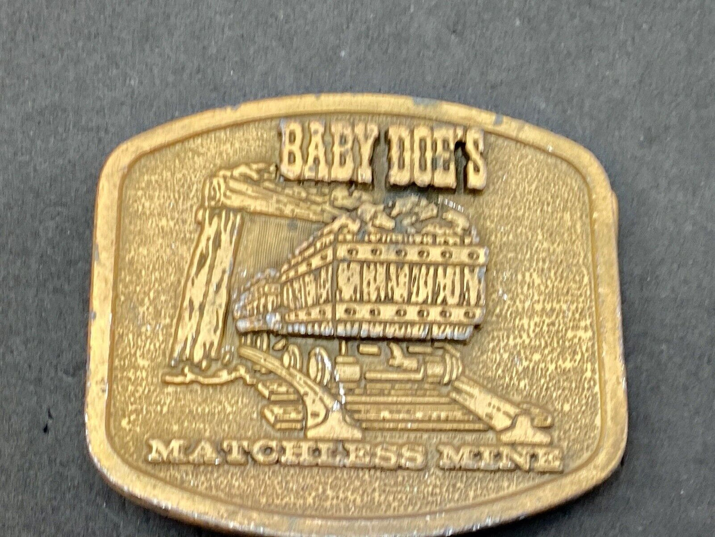 Vintage Baby Doe’s - Matchless Mine belt buckle - Coal Oil Miners