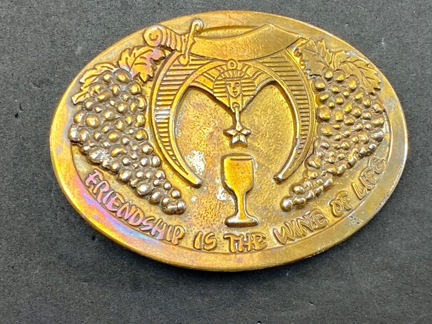 Vintage 1984 - Aahmesd Temple Friendship is the way of life shriners bebb shrine