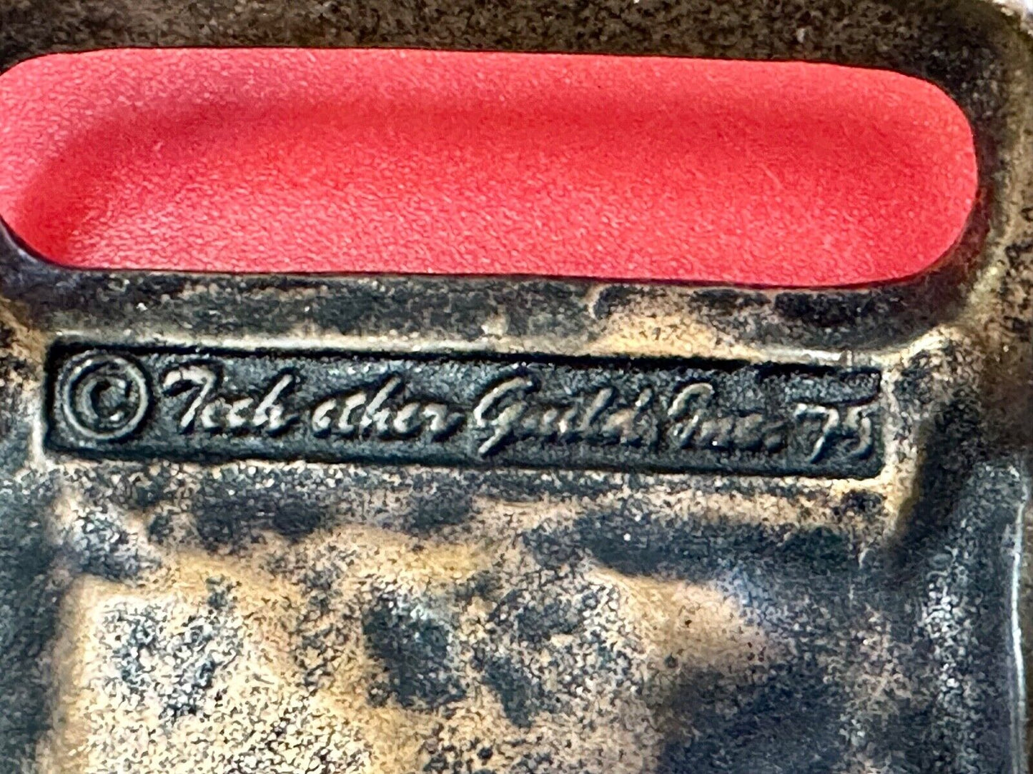 T.E.Express Tech Ether Guild Steam Locomotive Train Railroad vintage belt buckle