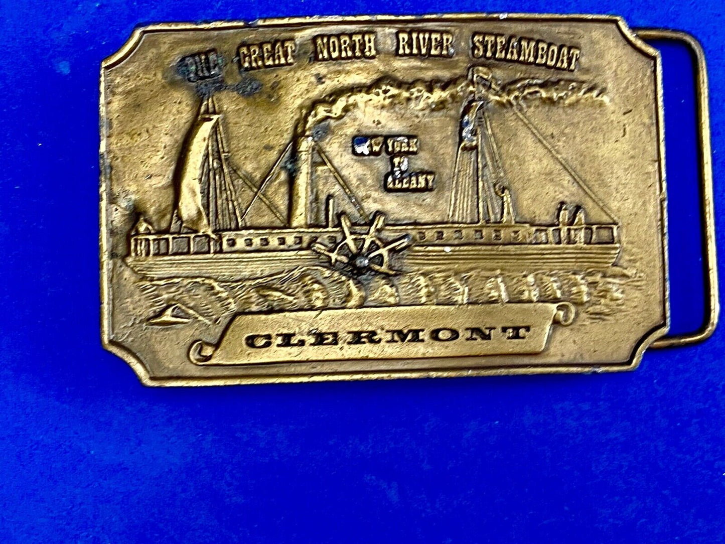 Vintage boat ship belt buckle