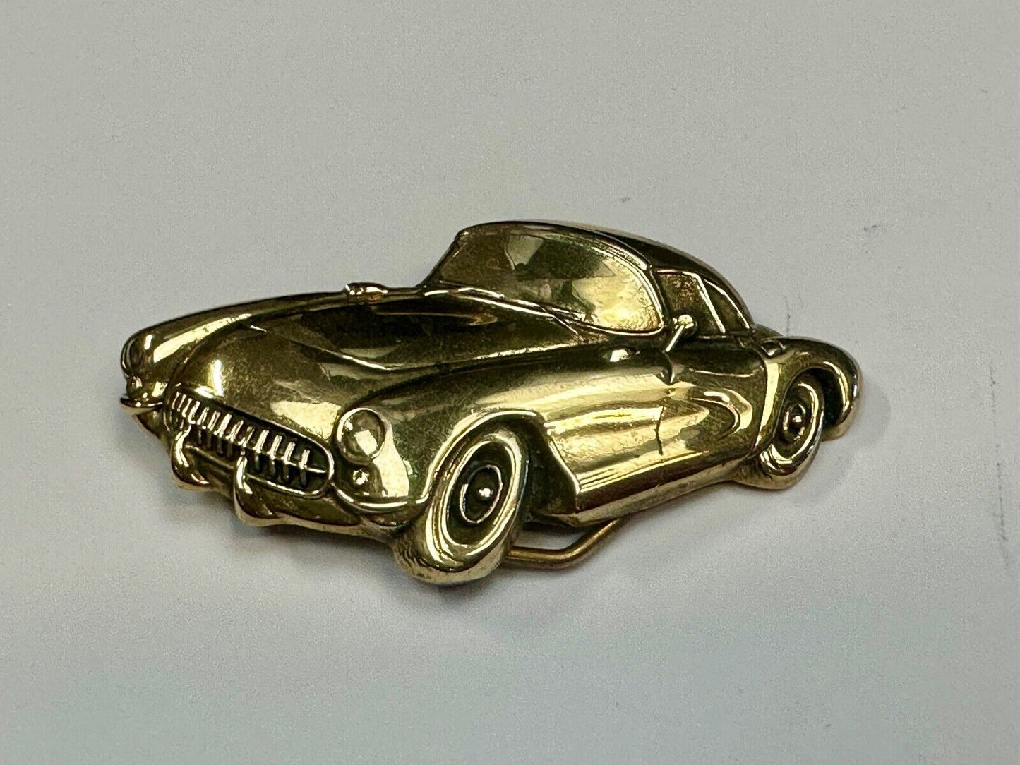 1st Generation Corvette Solid Brass Car Collectors Baron Belt Buckle 1979