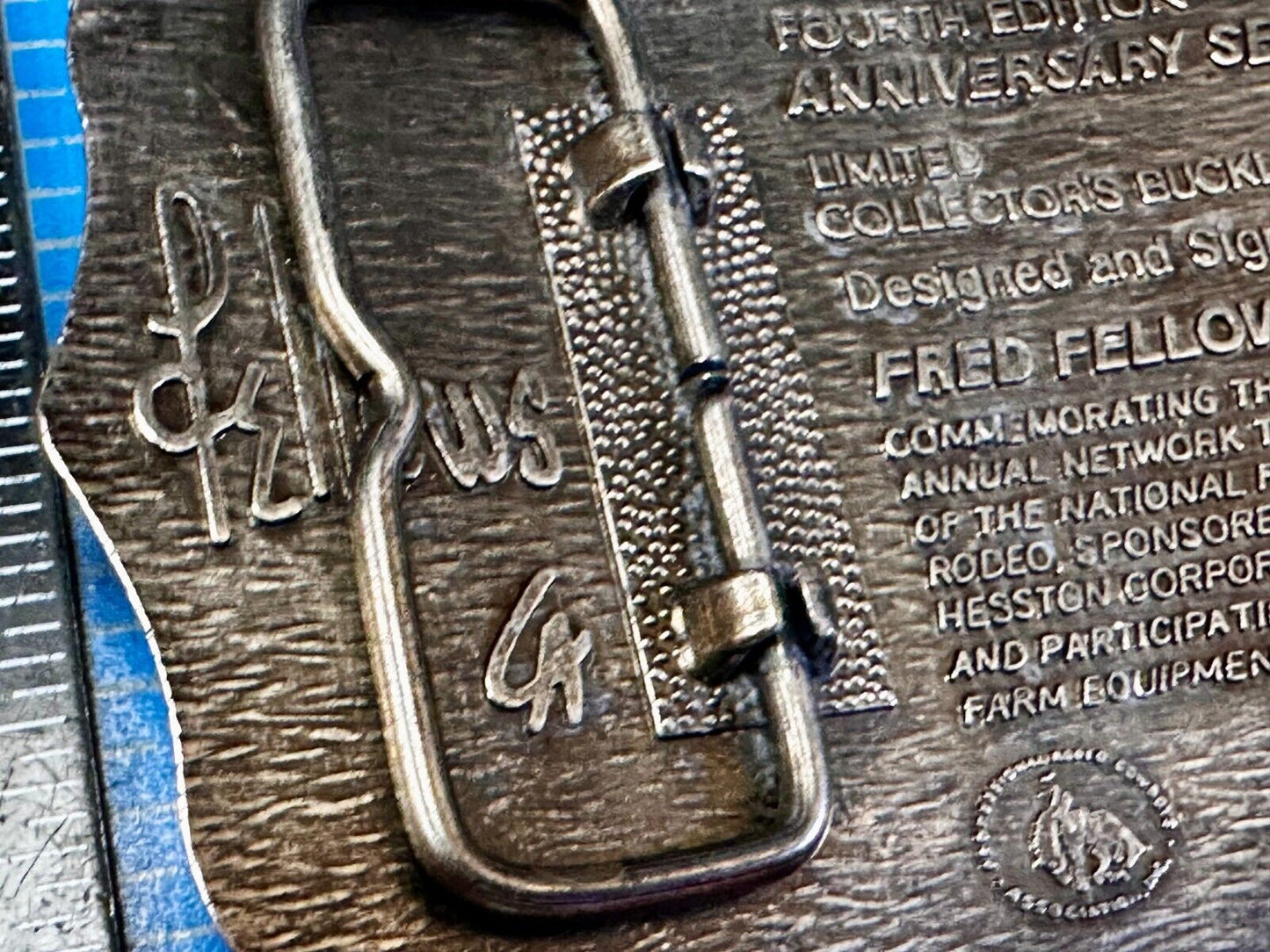 1986 Hesston NFR National Finals Rodeo Cowboys Western Belt Buckle