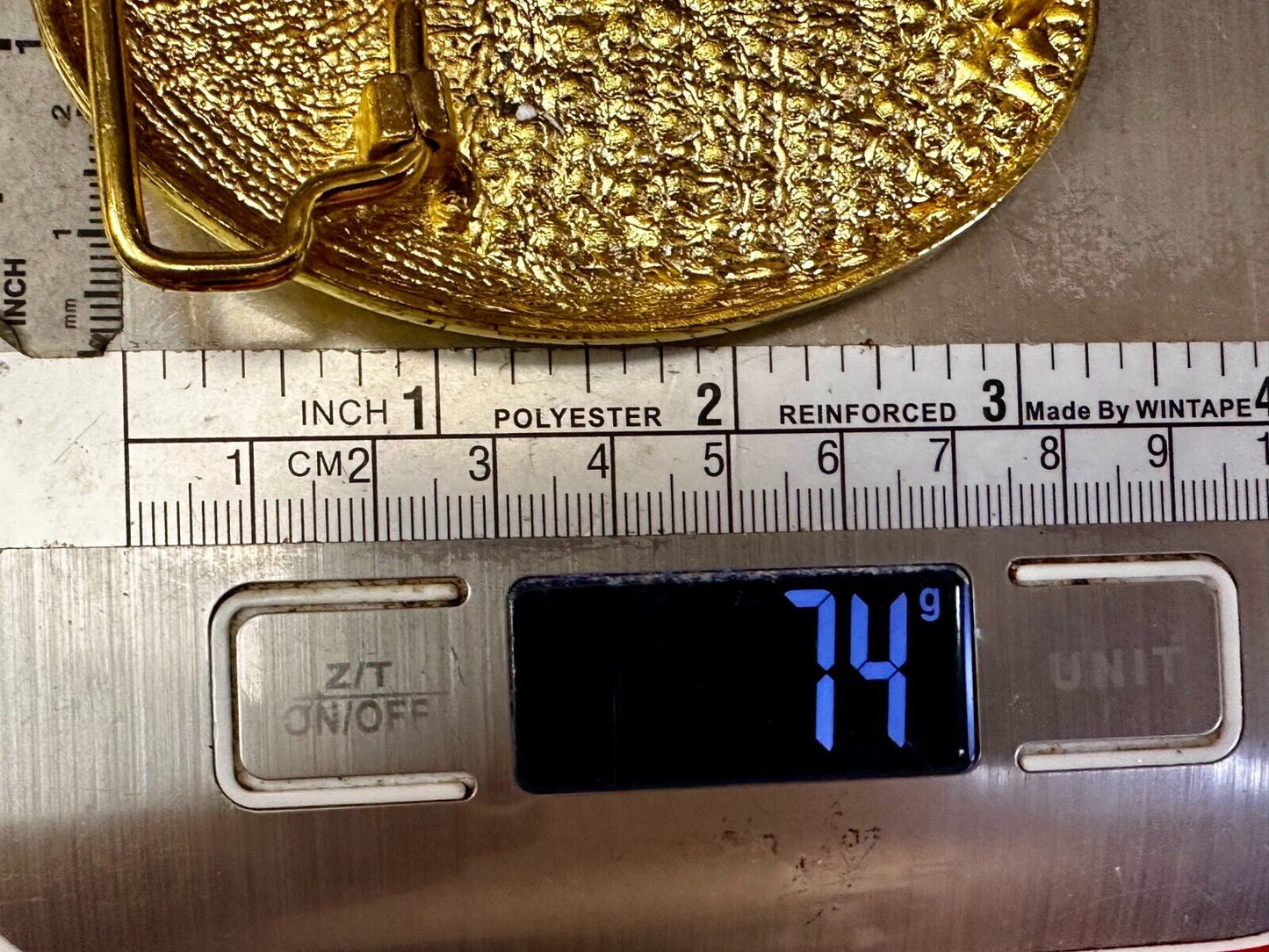 Beautiful Stylish Clear Rhinestone Covered Gold Tone Designer Oval Belt Buckle